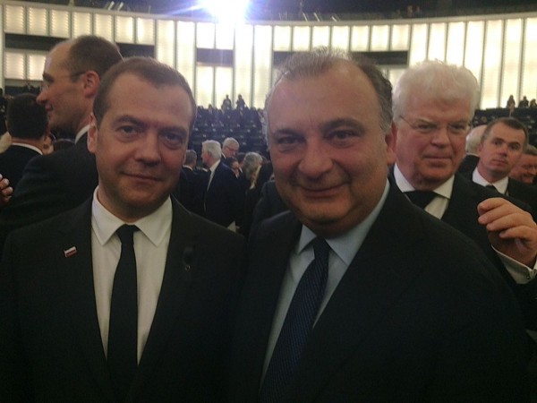 Fulvio Martusciello con presidente russo Medvedev